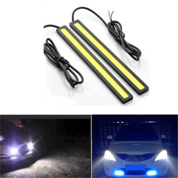 4/2Pcs 17CM Universal Car COB LED Strip Car Running Fog Lamp Driving Strip Light Waterproof 10-16V Flexible Led Strip Accessorie - Image 2