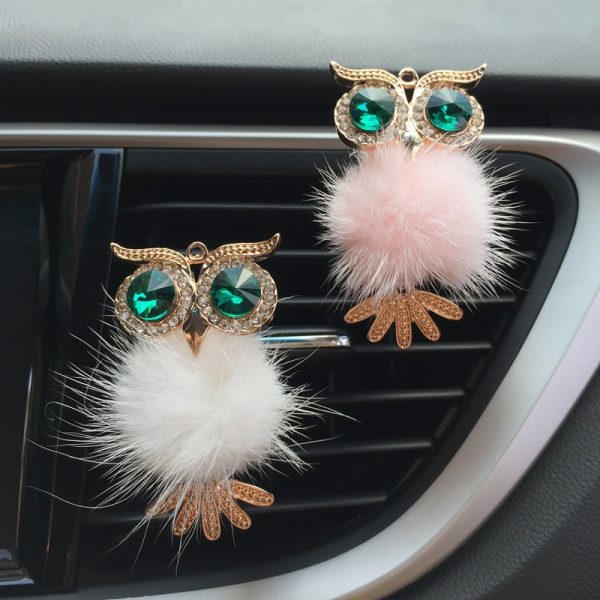 1Pcs Crystal Owl Car Air Freshener Auto Outlet Perfume Clip Interior Accessories Car-styling Vent Solid Fragrance Diffuser