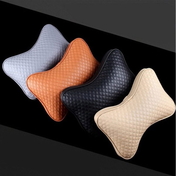 1 pair Luxury Linen material car headrest pillow Unisex Breathable Auto Neck Rest Headrest Cushion Pillows 4 seasons Universal - Image 2