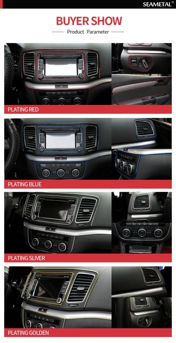 5M Car Styling Interior Decoration Strips Moulding Trim Dashboard Door Edge Universal For Cars Auto Accessories In Car-styling - Image 7