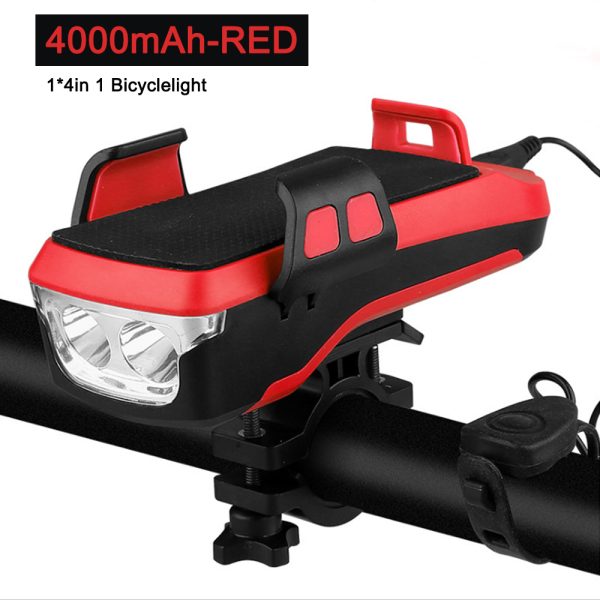 5 IN 1 Multifunction Bicycle Light USB Solar Charging Horn Phone Holder Power Bank Front Lamp For Bicycle Led Lamp Accessories - Image 8