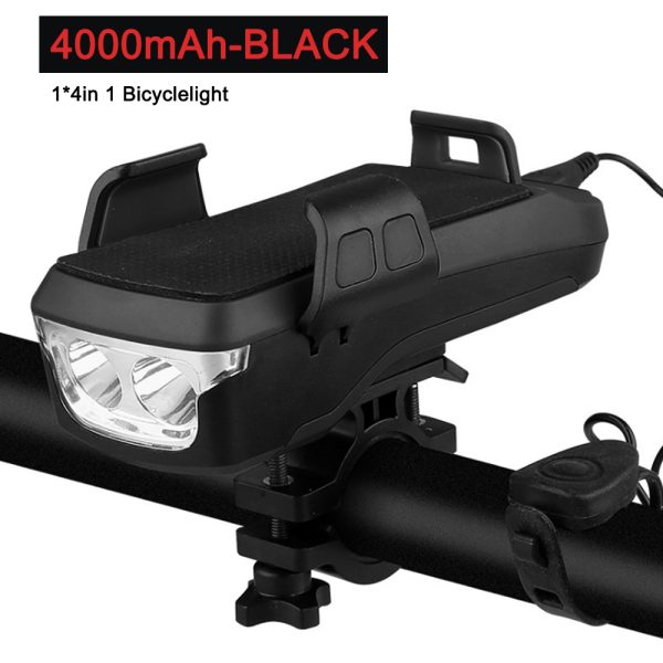 5 IN 1 Multifunction Bicycle Light USB Solar Charging Horn Phone Holder Power Bank Front Lamp For Bicycle Led Lamp Accessories - Image 10