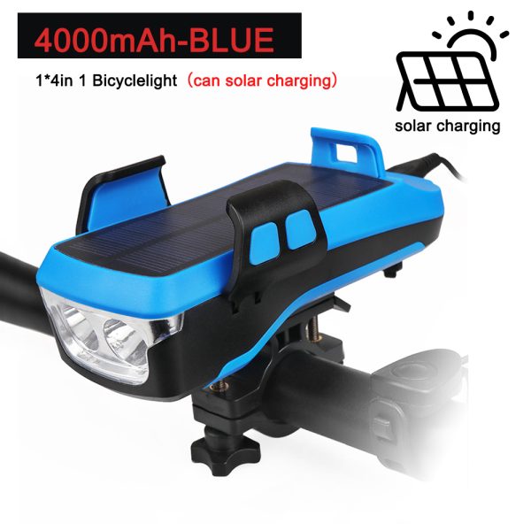5 IN 1 Multifunction Bicycle Light USB Solar Charging Horn Phone Holder Power Bank Front Lamp For Bicycle Led Lamp Accessories - Image 12