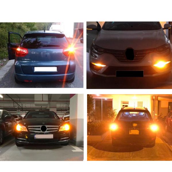 1x 3014 144smd CanBus S25 1156 BA15S P21W LED BAY15D BAU15S PY21W lamp T20 LED 7440 W21W W21/5W led Bulbs For Turn Signal Light - Image 6