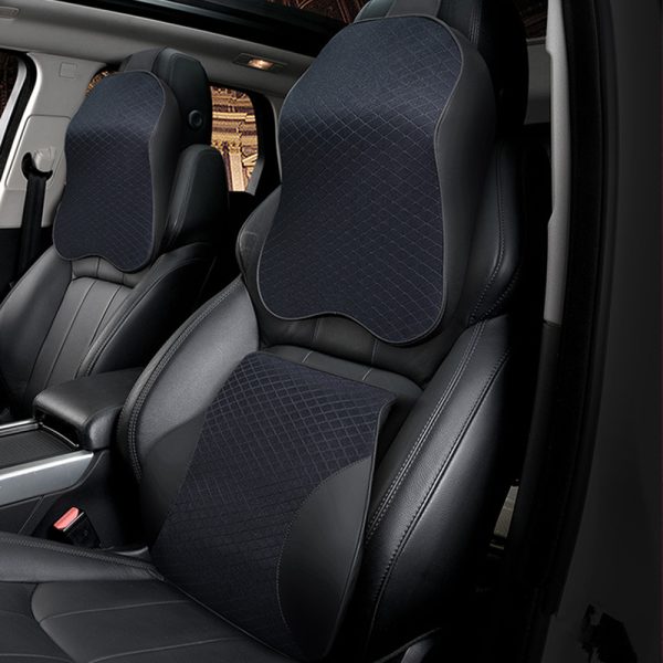 1PCS memory foam cute car seat headrest pillow solid for the neck rest waist back support cushion set pillows auto accessories - Image 2