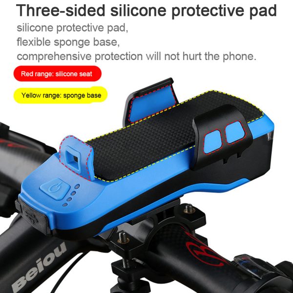 5 IN 1 Multifunction Bicycle Light USB Solar Charging Horn Phone Holder Power Bank Front Lamp For Bicycle Led Lamp Accessories - Image 4