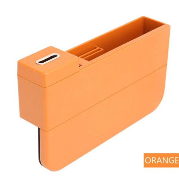 Multi-functional Car Seat Gap Storage Box 2 USB Wireless Charging Car card coin Storage box car organizer with charger - Image 2