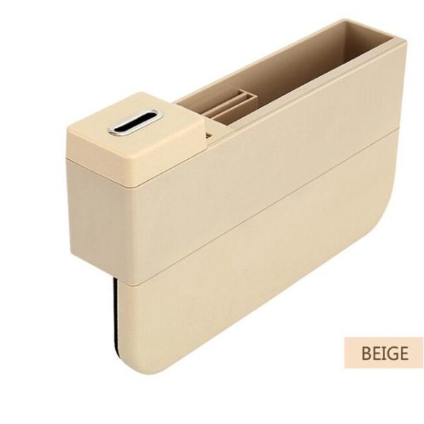 Multi-functional Car Seat Gap Storage Box 2 USB Wireless Charging Car card coin Storage box car organizer with charger - Image 8