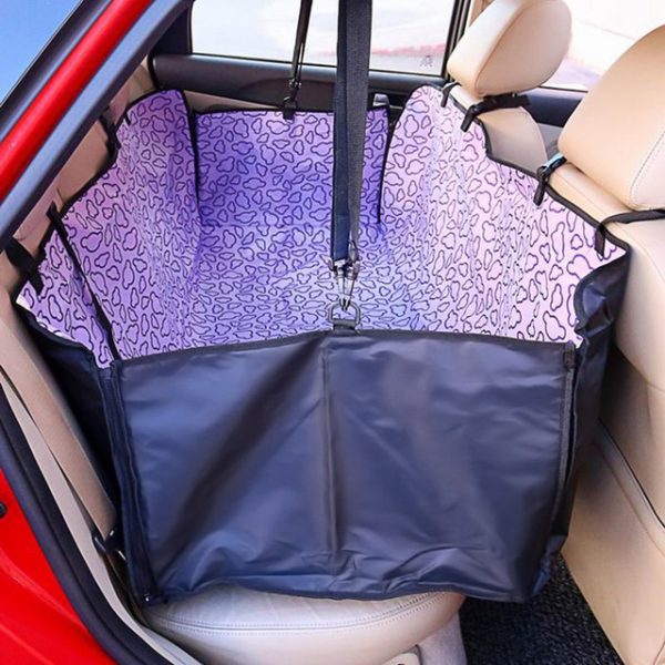 Pet carriers Oxford Fabric Paw pattern Car Pet Seat Cover Dog Car Back Seat Carrier Waterproof Pet Mat Hammock Cushion Protector - Image 9