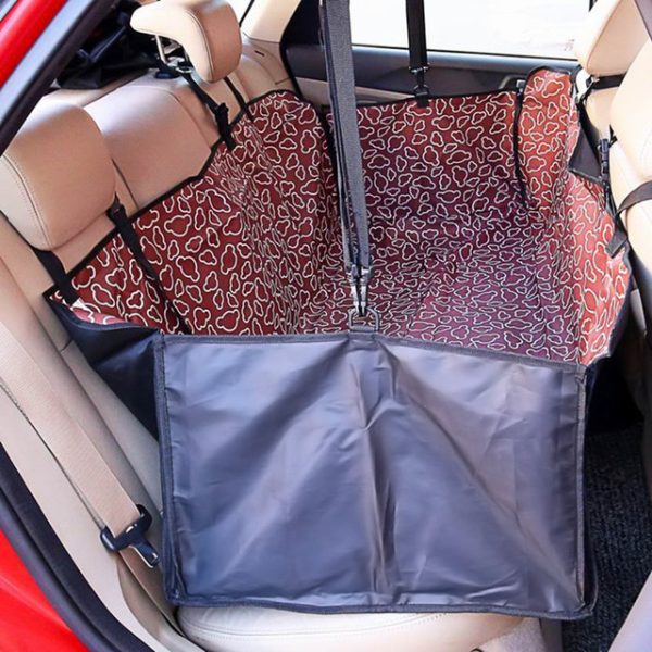 Pet carriers Oxford Fabric Paw pattern Car Pet Seat Cover Dog Car Back Seat Carrier Waterproof Pet Mat Hammock Cushion Protector - Image 10