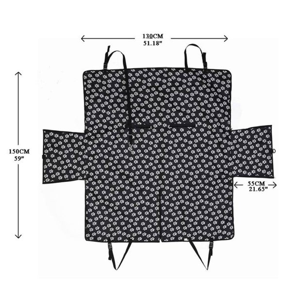 Pet carriers Oxford Fabric Paw pattern Car Pet Seat Cover Dog Car Back Seat Carrier Waterproof Pet Mat Hammock Cushion Protector - Image 6