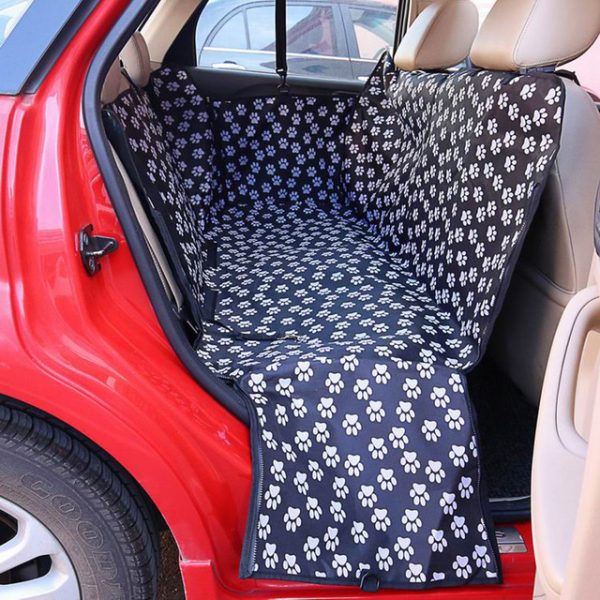 Pet carriers Oxford Fabric Paw pattern Car Pet Seat Cover Dog Car Back Seat Carrier Waterproof Pet Mat Hammock Cushion Protector - Image 7
