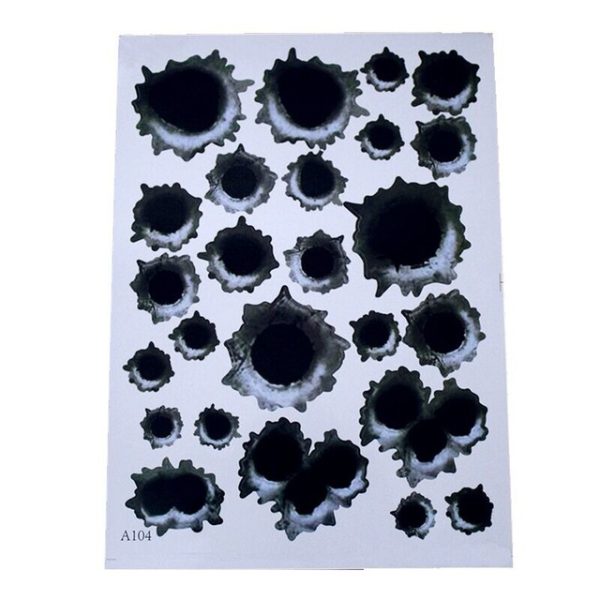 1Pcs Car Stickers 3D Bullet Hole Funny Decal Car-covers Motorcycle Scratch Realistic Bullet Hole Waterproof Stickers - Image 5