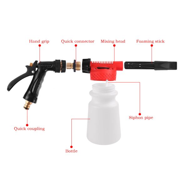900ml Car Washing Foam Gun Car Cleaning Washing Snow Foamer Lance Car Water Soap Shampoo Sprayer Spray Foam Gun - Image 6